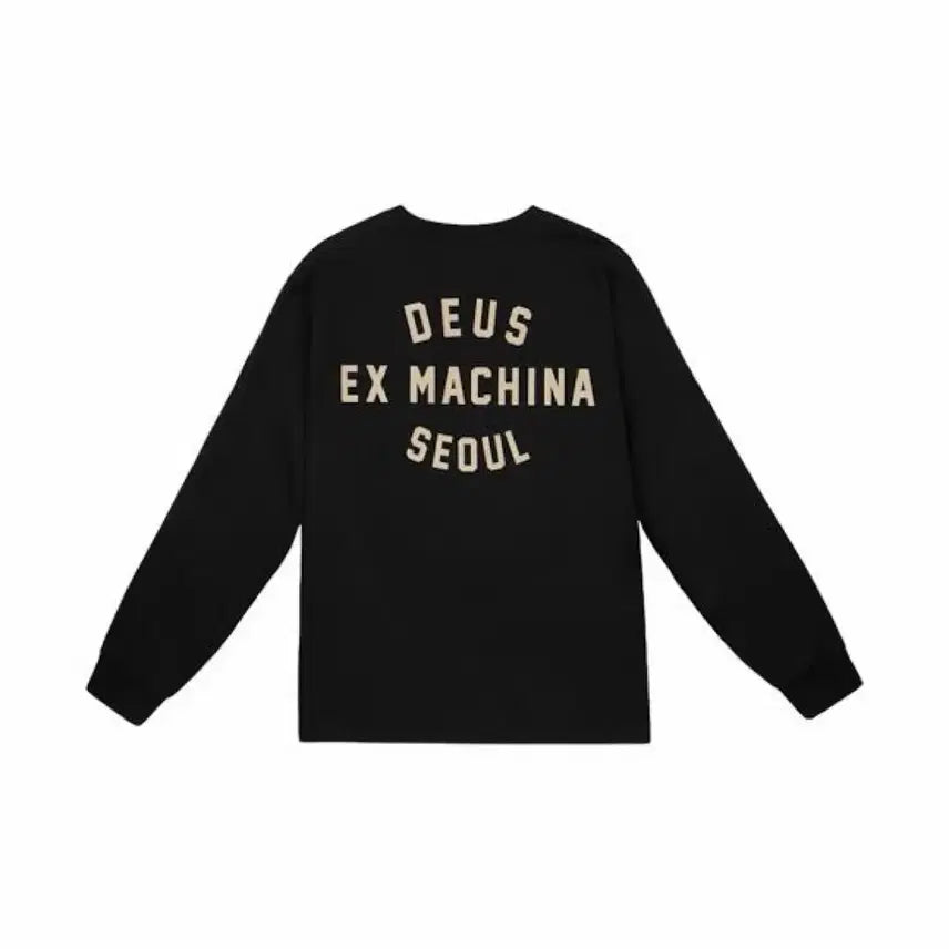 [BUNJANG] Deus Ex Machina Seoul College Address Long Sleeve T-Shirt Black L / 데우스 엑스 마키나 서울 컬리지 어드레스 롱슬리브 티셔츠 블랙 L
