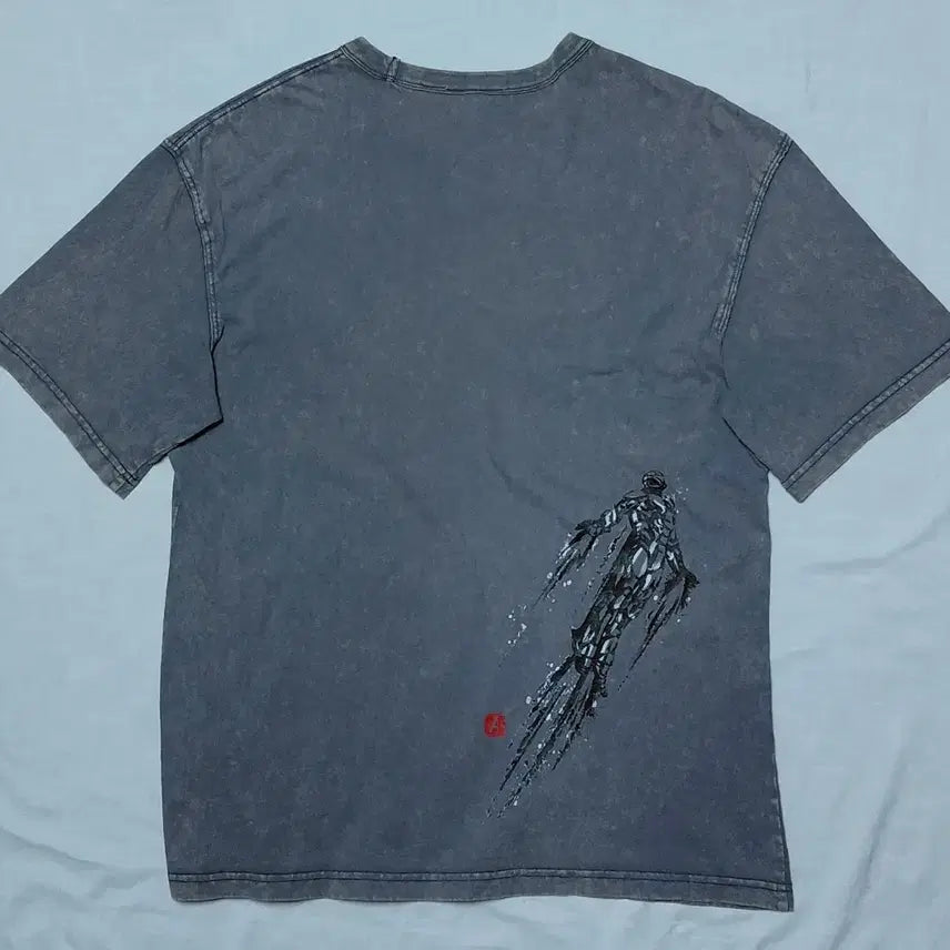 [BUNJANG] H&M x Marvel Iron Man Pigment Washed Oversized T-Shirt / [S~M/오버핏] H&M x 마블 아이언맨 피그먼트 워싱 티셔츠