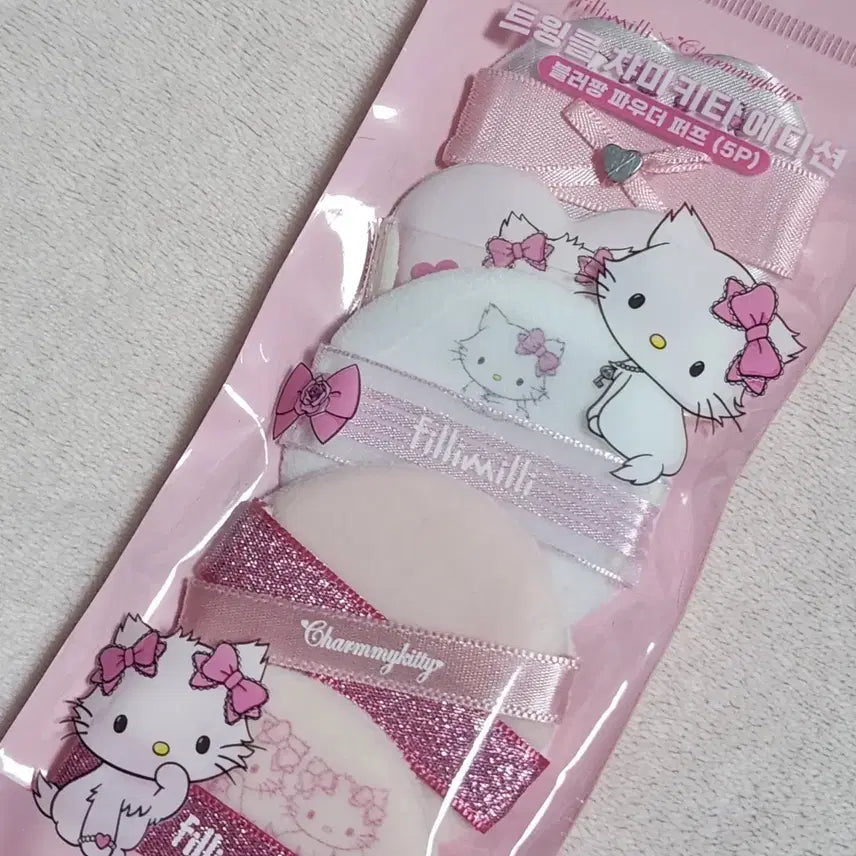 [BUNJANG] Filimili Twinkle Kitty Edition Blufang Powder Puff 5pcs / 트윙클 챠미키티 에디션 필리밀리 블러팡 파우더 퍼프 5p 5개