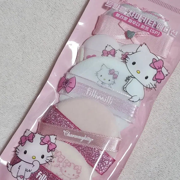 [BUNJANG] Filimili Twinkle Kitty Edition Blufang Powder Puff 5pcs / 트윙클 챠미키티 에디션 필리밀리 블러팡 파우더 퍼프 5p 5개