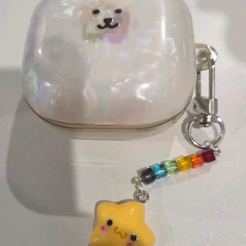 [BUNJANG] Rainbow Bead Star Keychain / 무지개 키링 에어팟키링
