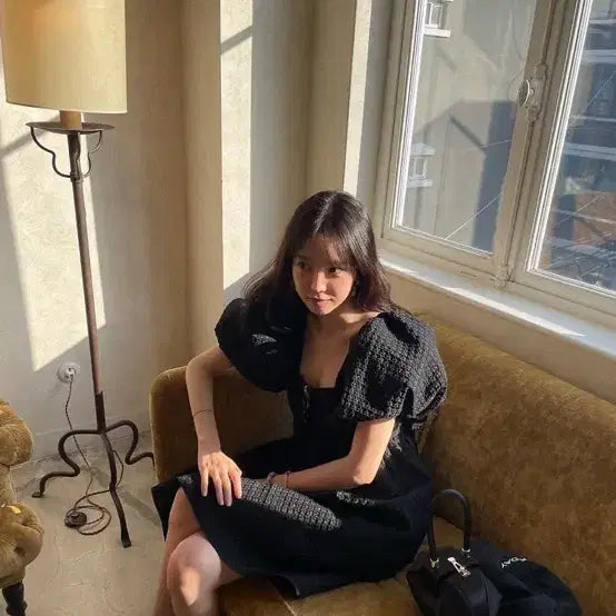 [BUNJANG] Cecilie Bahnsen Matelassé Tilde Dress Black UK10 / 세실리에 반센 matlasse tilde dress 블랙 uk10