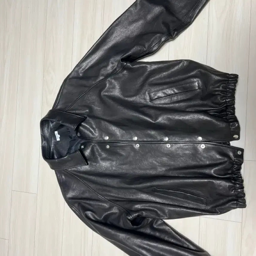 [BUNJANG] Woobbi Leather Coach Jacket Size 02 / 우드비 레더 코치자켓 02사이즈