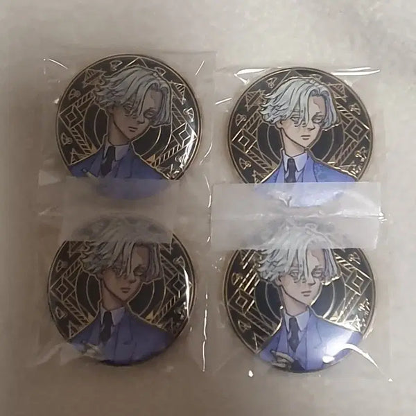 [BUNJANG] Tokyo Revengers Seishu Inui Original Art Exhibition Can Badge Set / 도쿄리벤저스 도리벤 이누이 세이슈 원화전 캔뱃지 4개