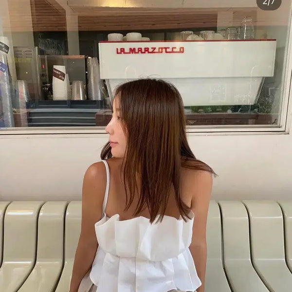 [BUNJANG] Lara Choi Off-Shoulder Top (Black, White) / 라라초이 오프숄더 탑(검정, 화이트)