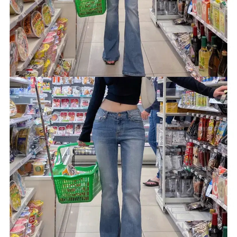 [BUNJANG] OOT Low Rise Bootcut Denim Pants / oot 로우라이즈 부츠컷 데님 팬츠