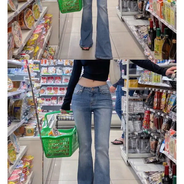[BUNJANG] OOT Low Rise Bootcut Denim Pants / oot 로우라이즈 부츠컷 데님 팬츠