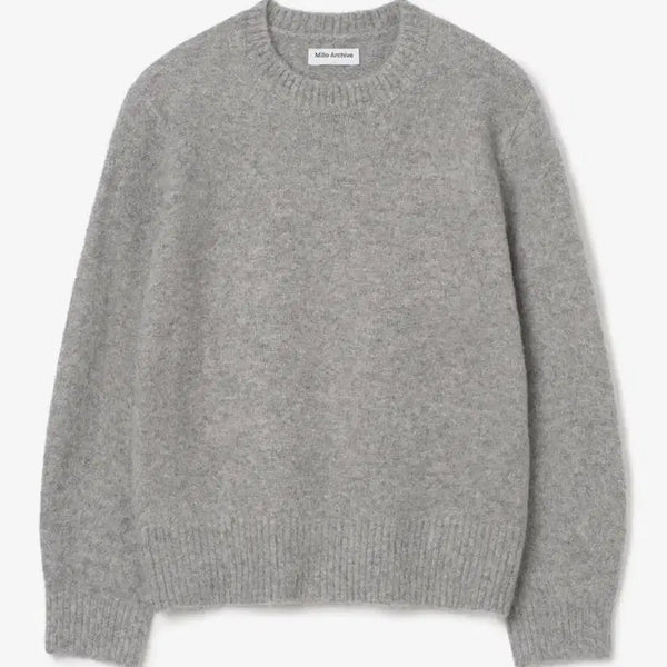 [BUNJANG] Milo Archive Cropped Silhouette Knit Melange Grey / (M) 밀로아카이브 크롭 실루엣 니트 [멜란지 그레이]
