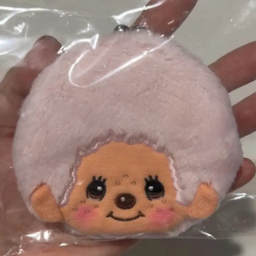 [BUNJANG] New Sealed Authentic Japanese Monchhichi Pink Coin Purse Keychain / 미개봉새상품 일본정품 몬치치 핑크 동전지갑 키링