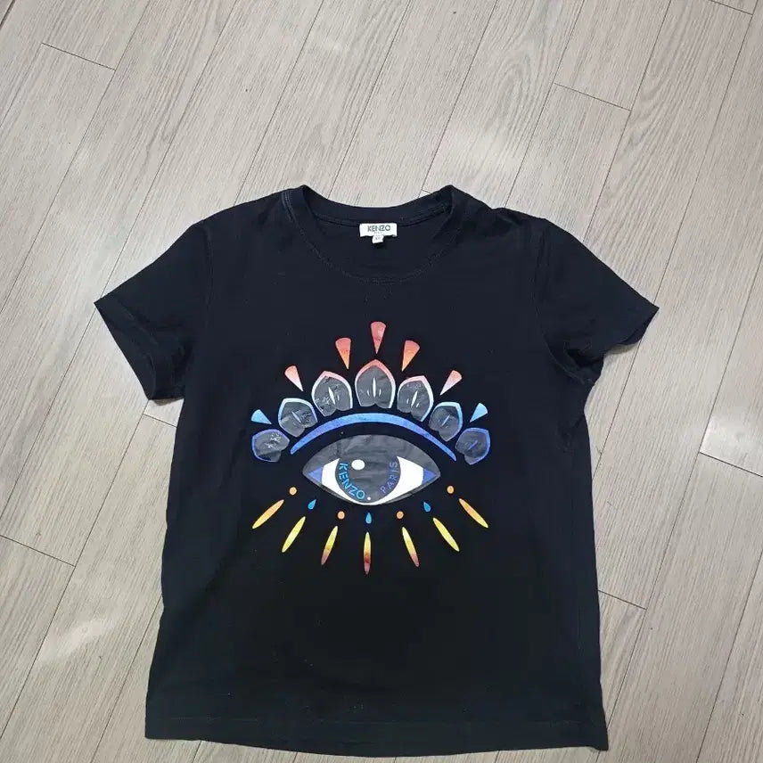 [BUNJANG] Kenzo Eye Print Black Short Sleeve T-Shirt / KENZO 겐조 아이 블랙 반팔 티셔츠85~90