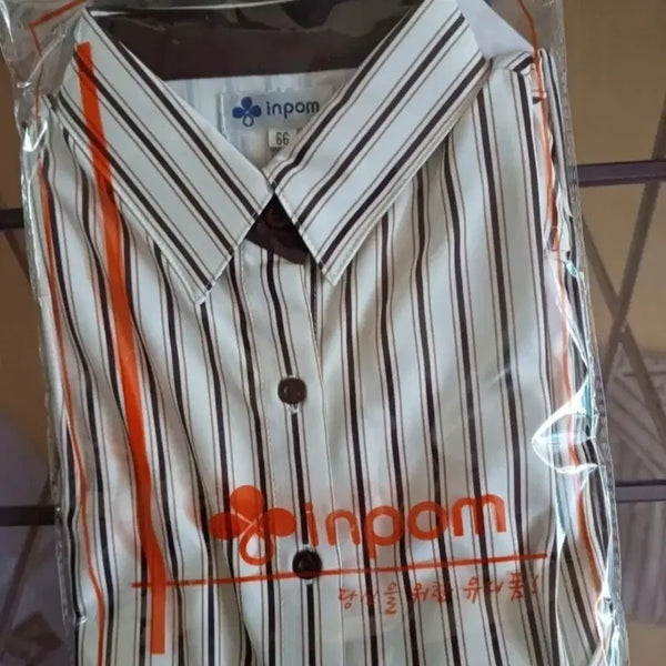 [BUNJANG] Inform Stripe Long Sleeve/7-Sleeve Shirt (M) / 카페유니폼