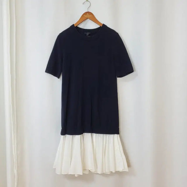 [BUNJANG] COS Knit Dress Dark Navy & White S / 코스 니트원피스S
