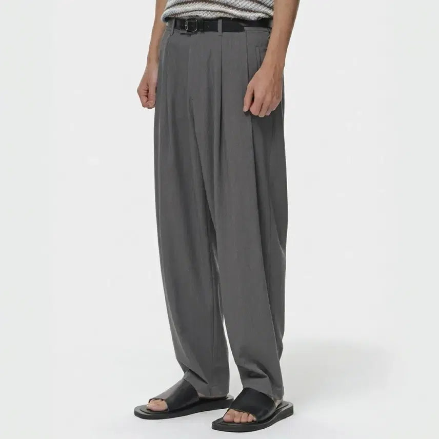 [BUNJANG] Bearded Kid Men's Grey Banding Pants S-M / (비얼디드키드) 남자 밴딩 그레이 팬츠 S-M