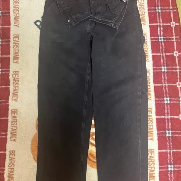 [BUNJANG] WEcanders Flame Denim Work Pants Black M / 위캔더스 불꽃 데님 워크팬츠 색상 블랙 사이즈 M 팝니다