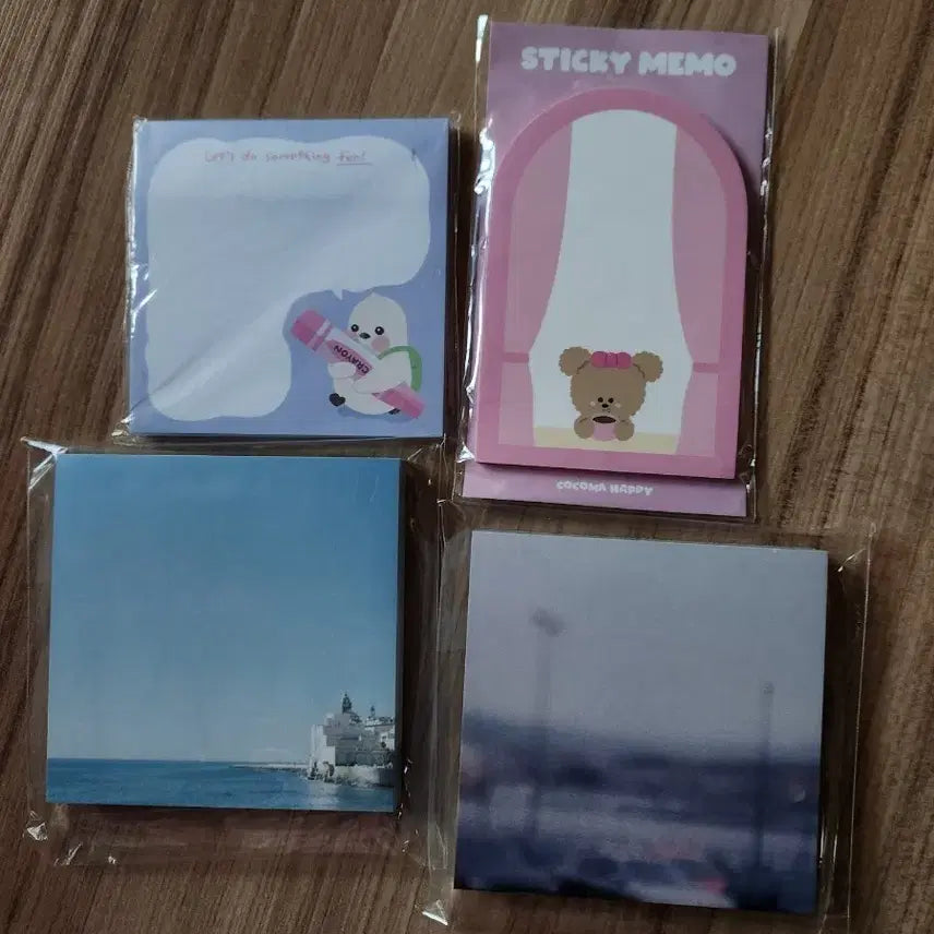 [BUNJANG] Memo Pad Set (4 Pieces) / 메모지 4개