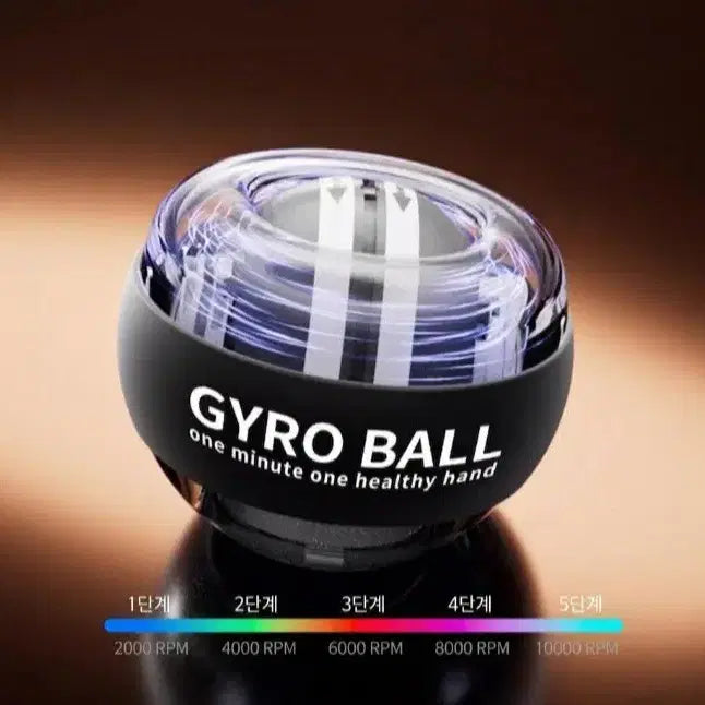 [BUNJANG] LED Gyro Ball 5-Step RPM Color Changing Wrist Strengthener / (새상품) LED 자이로볼 5단계 RPM 컬러변환 손목운동기구