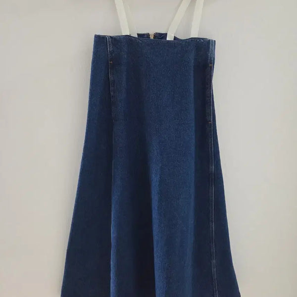 [BUNJANG] Maison Margiela Blue Skirt / 메종마르지엘라 청 튜브탑 원피스