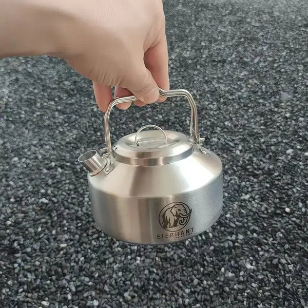 [BUNJANG] 1000ml SUS304 Stainless Steel Camping Kettle with Storage Pouch / 1000ml <수납망주머니 포함>SUS304 스텐 캠핑 등산 낚시 주전자