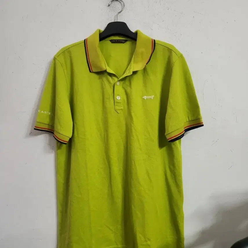[BUNJANG] Louis Castel Lime Short Sleeve Polo Shirt 95 / 루이까스텔 라임색 반팔 카라티95