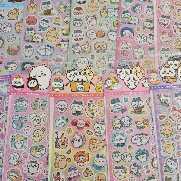 [BUNJANG] Chiikawa Sticker Set (4 Sheets) / 먼작귀 치이카와 스티커 4장세트