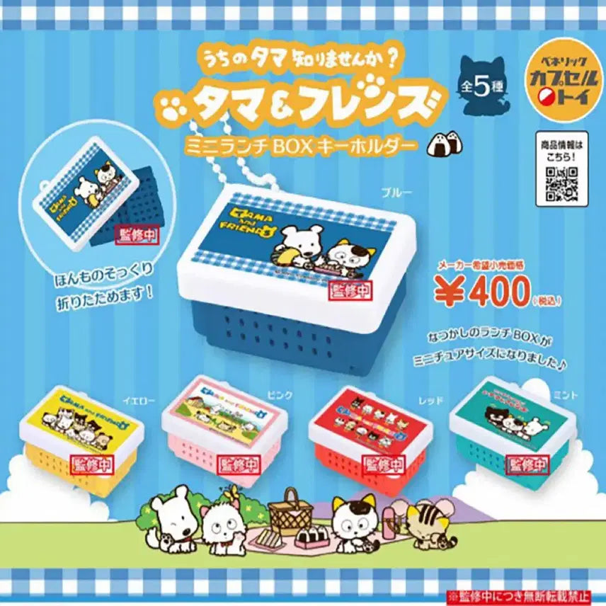 [BUNJANG] Tama & Friends Mini Lunchbox Keychain Gacha - Red / 타마와친구들 미니 런치박스 키링 가챠 - 빨간색