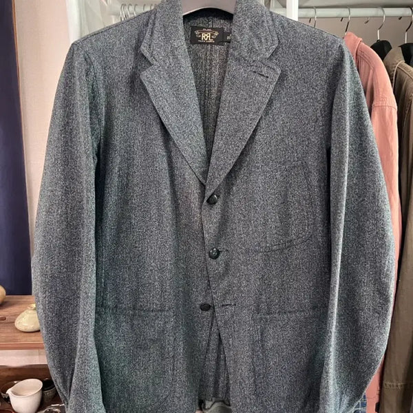 [BUNJANG] RRL Double RL Indigo Salt & Pepper Work Blazer Jacket / Rrl 스포츠 자켓 m / 엔지니어 워크 블레이저 더블알엘
