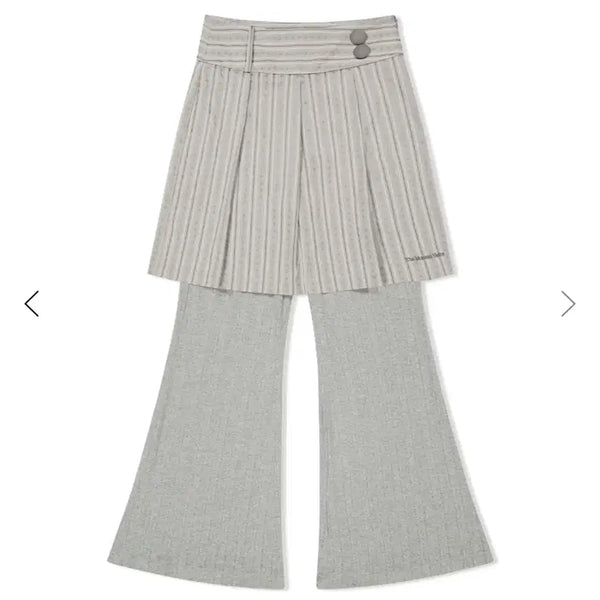 [BUNJANG] The Museum Visitor Layered Skirt Pants / 더뮤지엄비지터 레이어드 스커트 팬츠 layered skirt pants