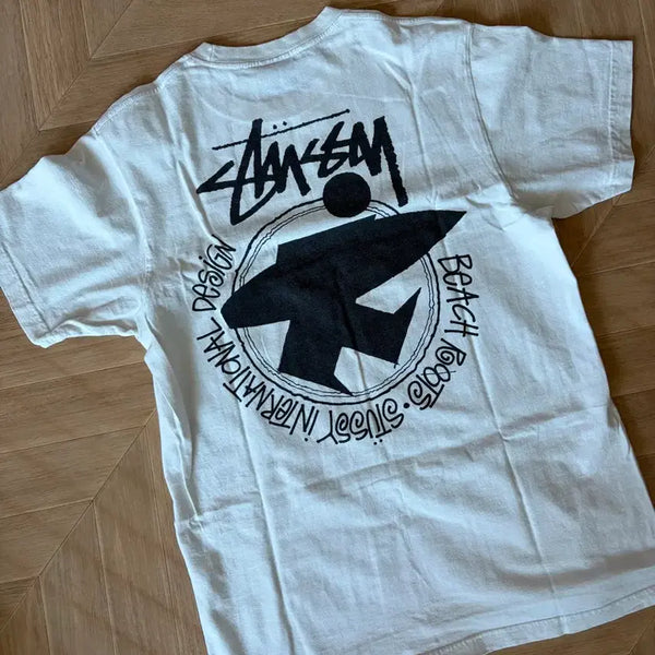 [BUNJANG] Stussy Beach Roots Pigment Dyed T-Shirt Natural M / 스투시 비치 피그먼트 M 반팔