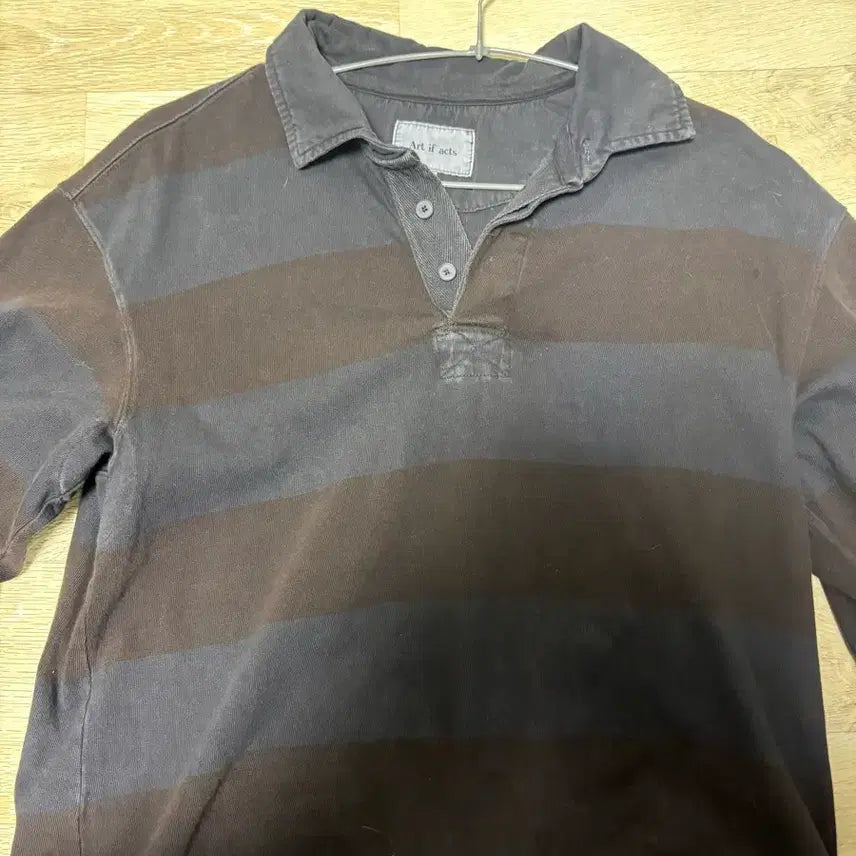 [BUNJANG] ARTIFARTS Striped Rugby Long Sleeve T-Shirt / 아트이프액츠 럭비티