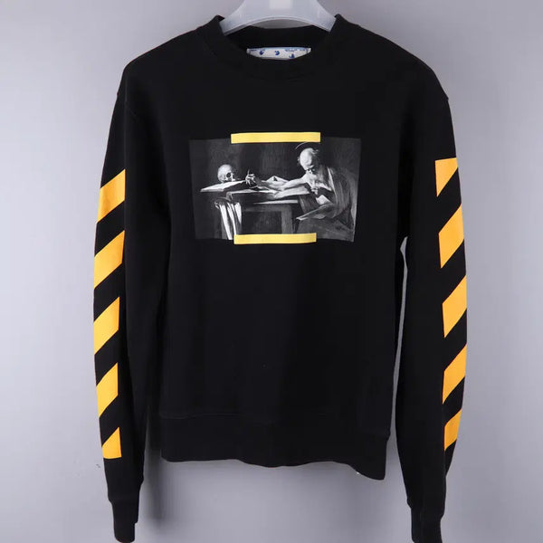 [BUNJANG] Off-White Caravaggio Sweatshirt Black / 오프화이트 카라바조 맨투맨 블랙 (S/95) 4772