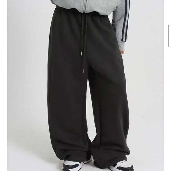 [BUNJANG] Black Up Heavy Sweat Wide Two-Way Pants Black L / 블랙업_헤비스웨트 와이드 투웨이 팬츠 블랙L