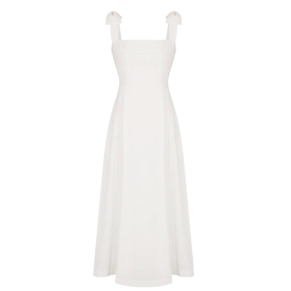 [BUNJANG] FLOUM Violet Ribbon Bustier Dress White XS / [플로움] 바이올렛 리본 뷔스티에 드레스 화이트 xs