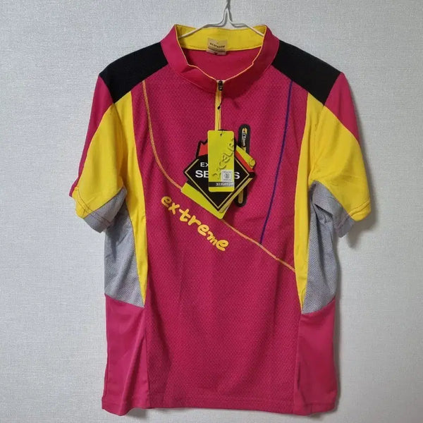[BUNJANG] Slim Fit Stand Collar Half Zip Hiking T-Shirt - Size 77 / 차이나넥 반집업 등산티 77