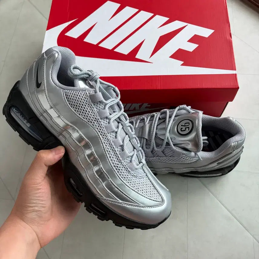 [BUNJANG] Nike Air Max 95 SE Big Bubble Metallic Silver Black / 새상품(280)나이키 에어맥스95 SE 빅버블 메탈릭 실버 블랙