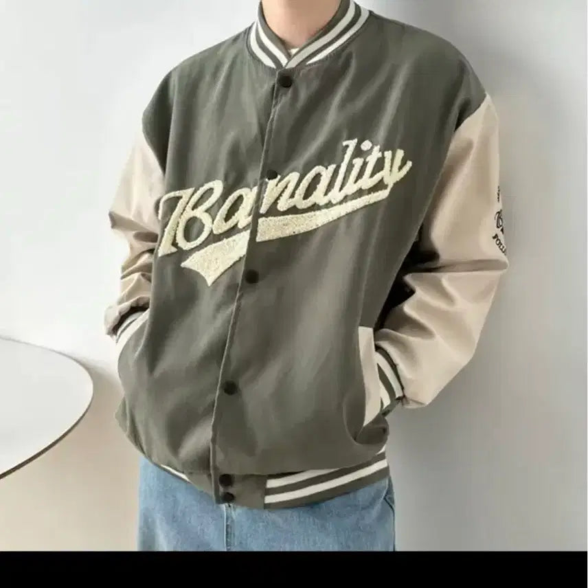 [BUNJANG] Colorblock Varsity Jacket / 배색 야구 점퍼