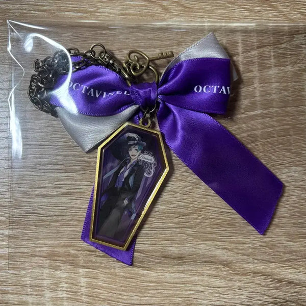 [BUNJANG] Twisted Wonderland Floyd Leech Octavinelle Ribbon Charm Keychain / 트위스테 리본챰 키링 플로이드 리치 옥타비넬