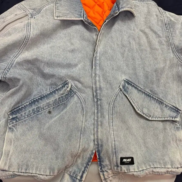 [BUNJANG] Palace MA-1 Bomber Jacket Stone Wash 24FW / 팔라스 집드 MA-1 봄버 자켓 스톤 워시 - 24FW