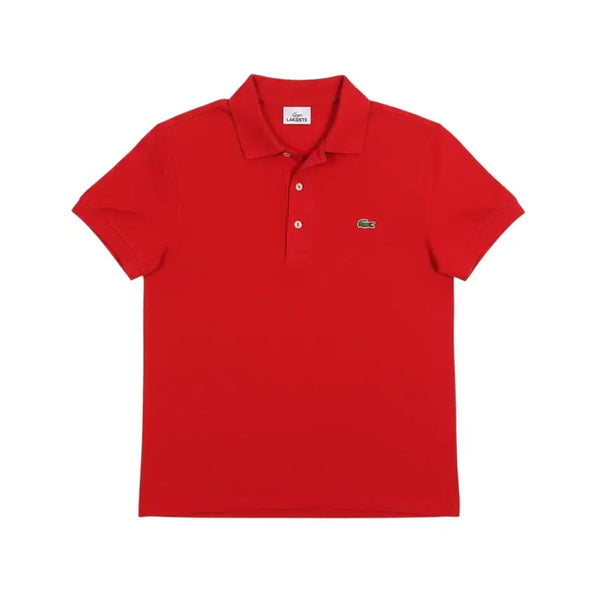 [BUNJANG] Lacoste Red Logo Pique Polo T-Shirt Women's Size 3 / 여성3 / 라코스테 로고 레드 피케 카라티RD 37-137