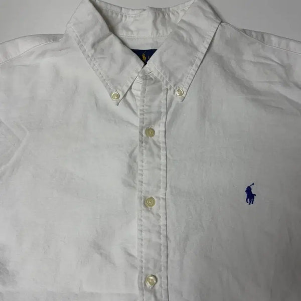 [BUNJANG] Polo Ralph Lauren White Cotton Shirt XL / Polo 신형 폴로 랄프로렌 화이트 코튼 셔츠 XL