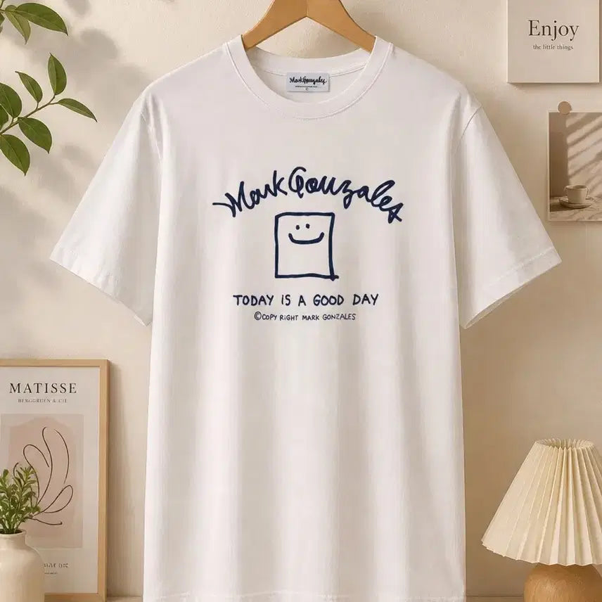 [BUNJANG] Mark Gonzales Unisex Cotton T-Shirt - Size M (Fits 95-100) / 마크곤잘레스 면 반팔 남녀공용 티셔츠 M 사이즈 95-100정도