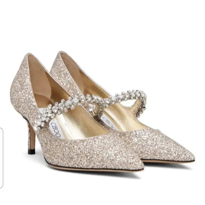 [BUNJANG] Jimmy Choo Glitter Heel Shoes / 지미추 글리터  힐 미착용