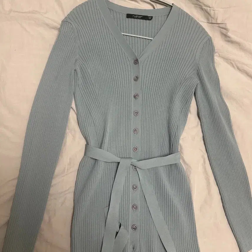 [BUNJANG] Jill Stuart Belted Knit Cardigan Mint / 질스튜어트 벨티드 니트 가디건 민트
