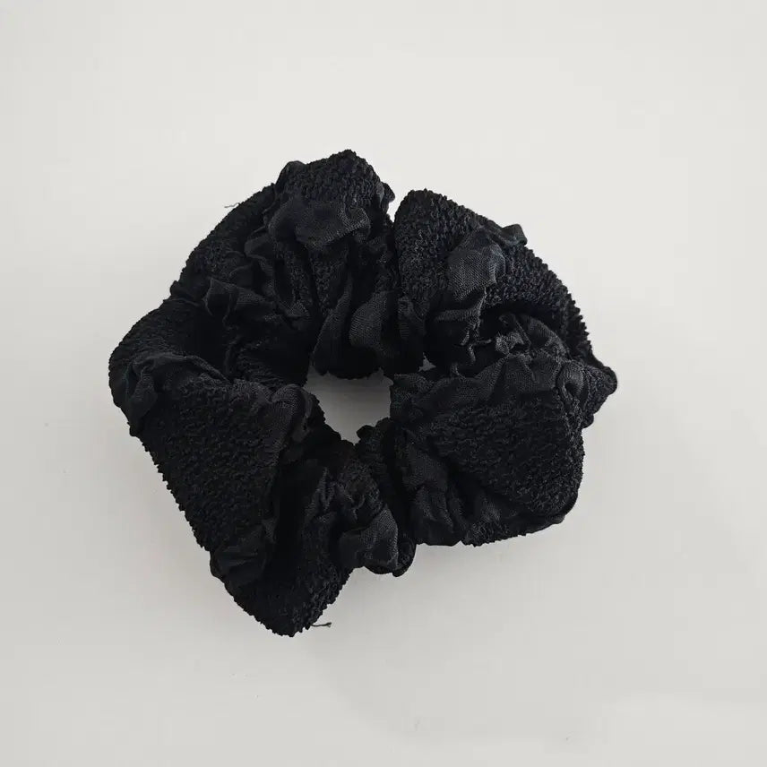 [BUNJANG] Black Lattice Lace Scrunchie Hair Tie / (새상품) 격자레이스 블랙 스크런치 곱창밴드