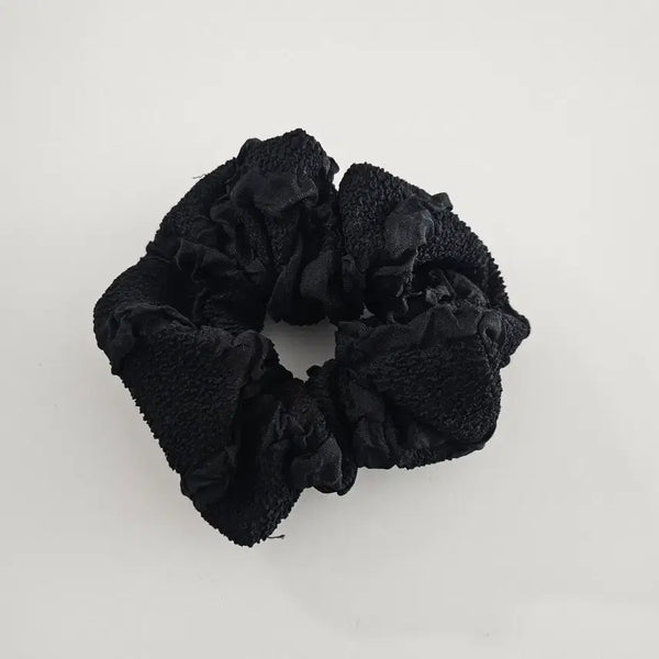 [BUNJANG] Black Lattice Lace Scrunchie Hair Tie / (새상품) 격자레이스 블랙 스크런치 곱창밴드