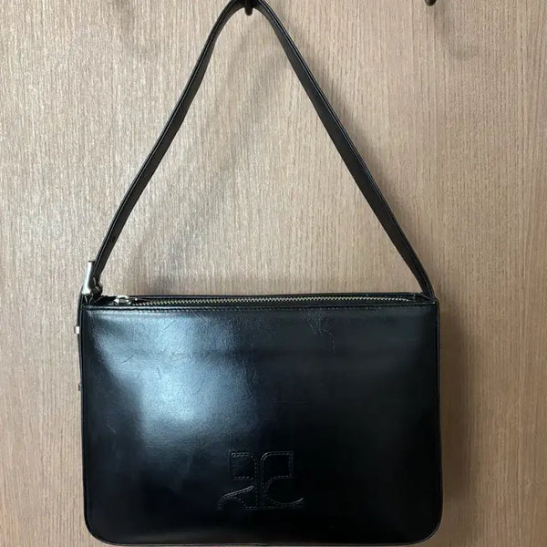 [BUNJANG] Courreges Mini Square Leather Tote Bag Black / COURREGES 꾸레쥬 미니 스퀘어 레더 블랙 토트백