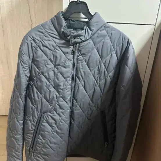 [BUNJANG] Beanpole Diamond Padding Harrington Jacket - Grey (Size S) / 빈폴 다이아 패딩 해링턴 자켓 S 회색