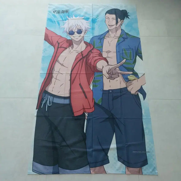[BUNJANG] Jujutsu Kaisen Gojo Satoru & Geto Suguru - Pastel/Emerald Flash Official Big Tapestry Towel / 주술회전 고죠 게토 회옥옥절 공식 빅태피스트리 타올 타월