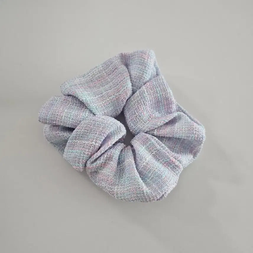 [BUNJANG] Tweed Violet Scrunchie Hair Tie / (새상품) 트위드 바이올렛 스크런치 곱창밴드