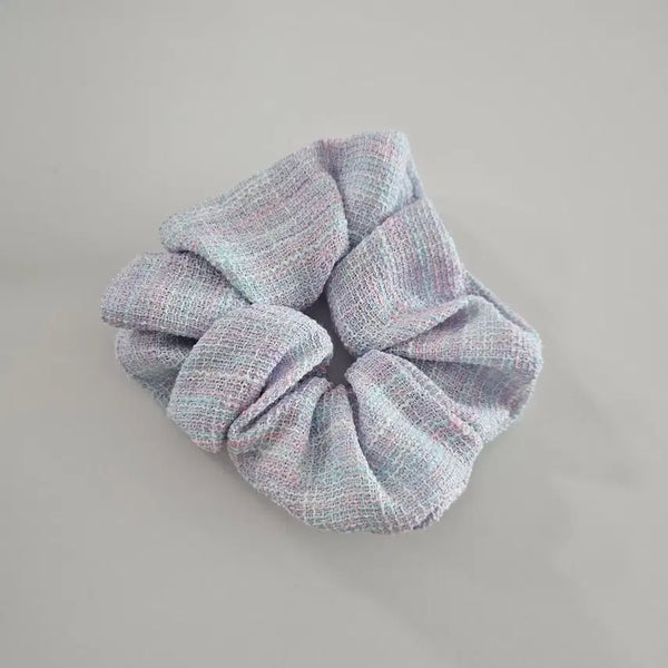 [BUNJANG] Tweed Violet Scrunchie Hair Tie / (새상품) 트위드 바이올렛 스크런치 곱창밴드