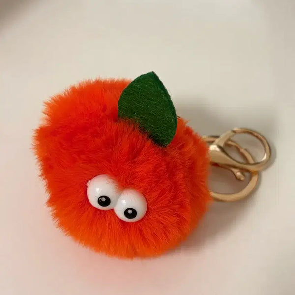 [BUNJANG] Jeju Tangerine Pom Pom Keychain / [새상품]제주 감귤 폼폼 키링